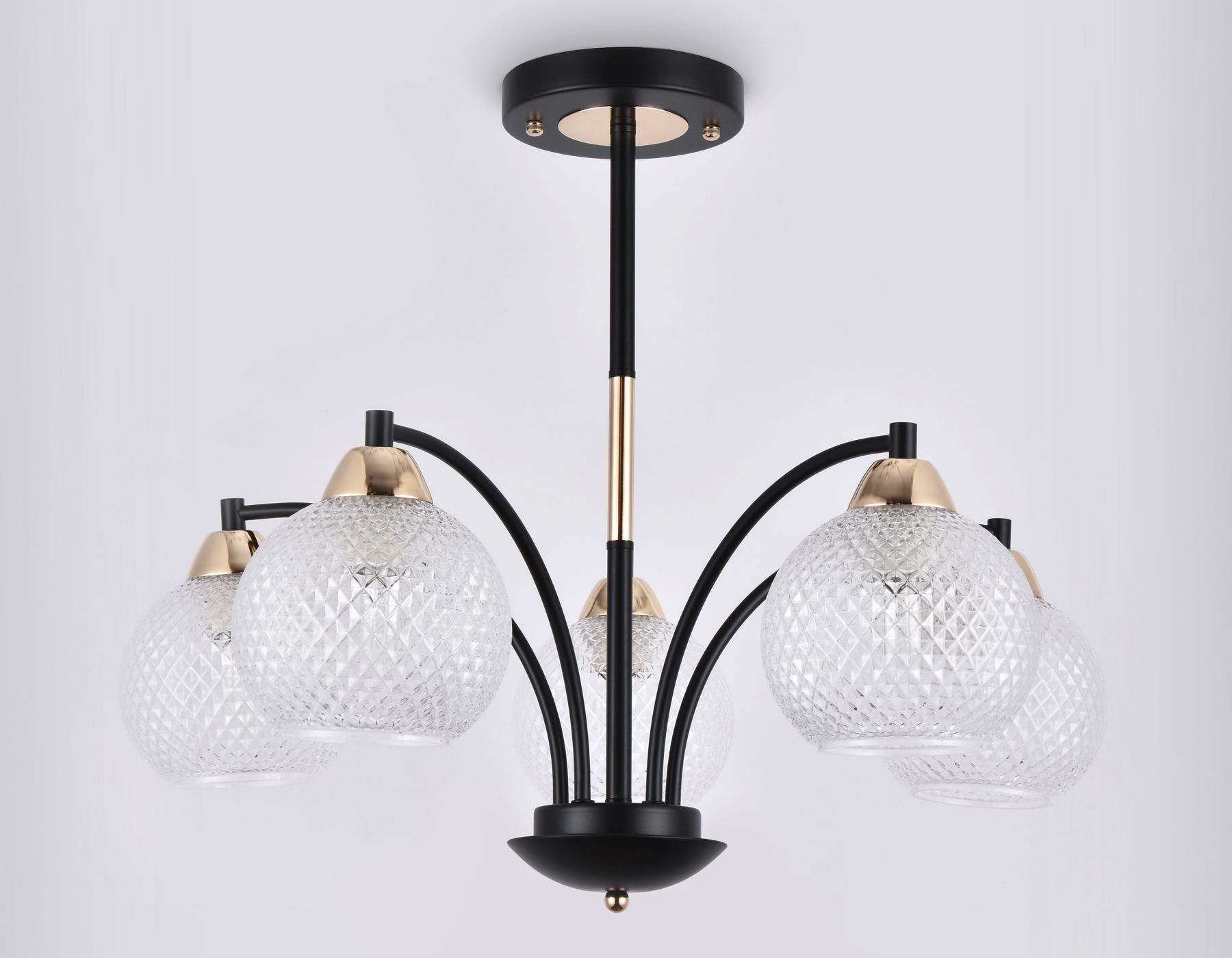 Подвесная люстра Ambrella TR9011 черный/прозрачный E27 max 40W D620*500